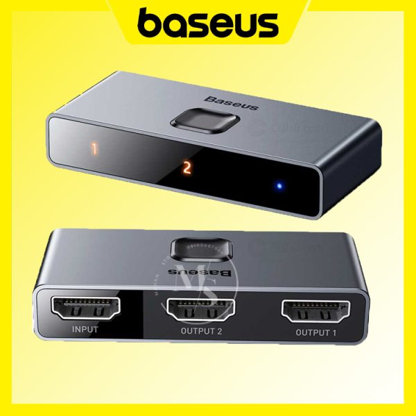 سوئیچ HDMI Baseus Matrix 2×1 / 1×2 مدل CAHUB-BC0G