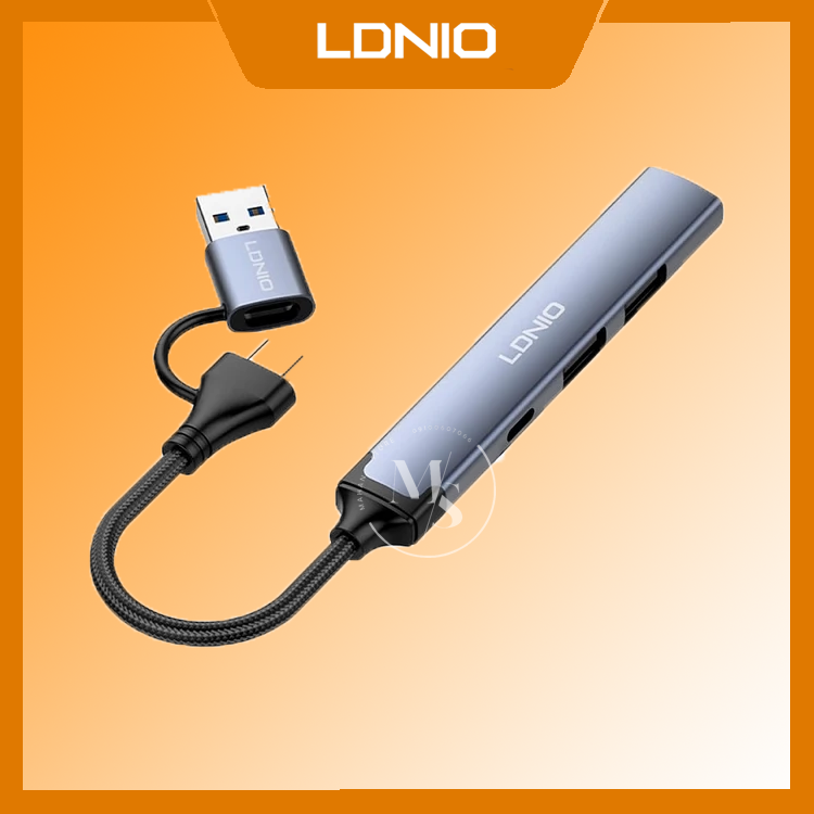 هاب usb3 چهارپورتUSB-C الدینیو مدل DS-64C