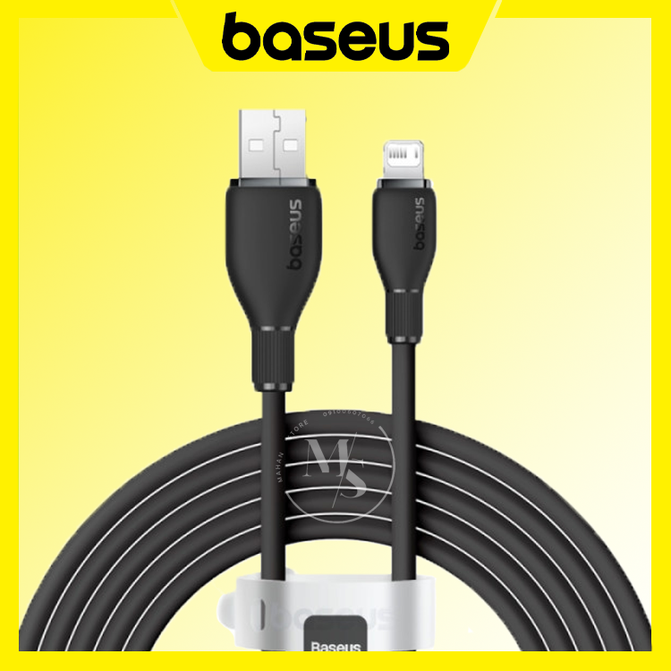 کابل شارژ Baseus USB به Lightning 12W مدل P10355700111-B2 طول 2 متر