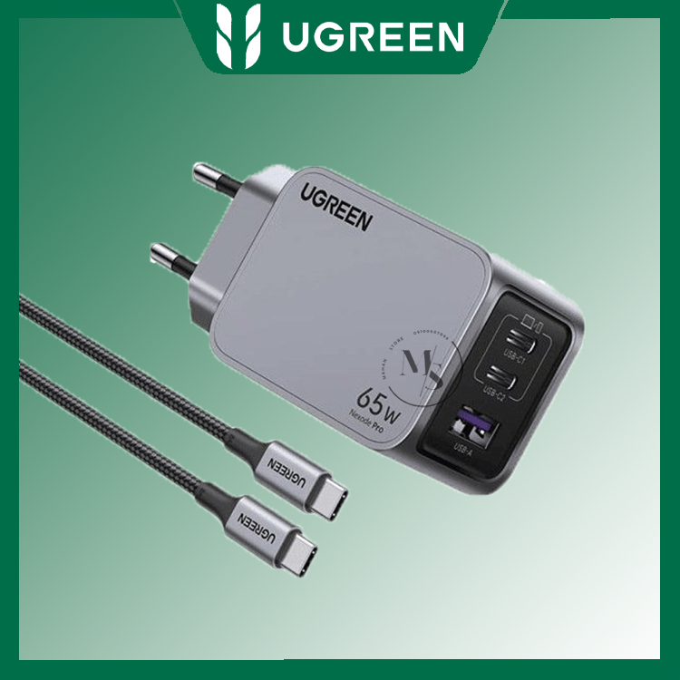 شارژر دیواری 65 وات یوگرین مدل X755 کد 25871 همراه با کابل USB-C