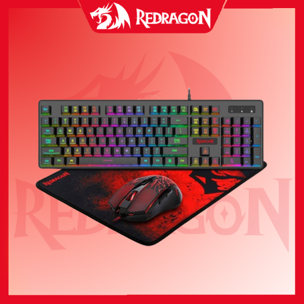 Gaming Essentials S107 RGB -BA کیبورد و موس  Redragon