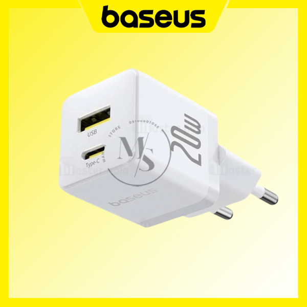 کلگی شارژر Baseus USB + Type‑C 20W مدل P10111608213-00