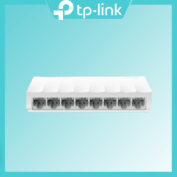 سوییچ 8 پورت تی پی-لینک مدل LS1008، دارای پورت شبکه با حداکثر سرعت 100 مگابیت بر ثانیه